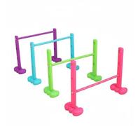 KQFCAZRE Set Obstáculos Infantiles Resistente Obstáculos Salto Ligero Valla Ajustable para Niños Pequeños, Juego De Vallas Ajustables Cuatro Colores