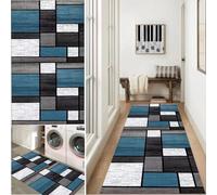 KQIEJUY Alfombra Estrecha Pasillo Larga Corredor Antideslizante Cocina Absorbente Lavable Entrada Interior para Hall Lavanderia Gris, Azul, Rojo, Negro 40 x 300 cm