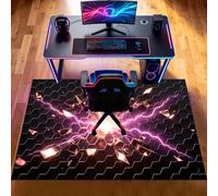KQIEJUY Alfombra para Silla Gamer, Alfombrilla Protectora para Gaming, Antideslizante Protector Suelo Silla Ruedas 120 x 140 cm Alfombra Silla Gaming Oficina, Tapete de protección Madera/baldosas