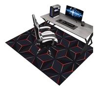 KQIEJUY Alfombra para Silla Gaming 140 x 150 cm, Protector Suelo Silla de Escritorio Antideslizante, Alfombra Silla Ruedas, Alfombrilla para Silla de Oficina, Tapete de Protección de Madera/baldosas