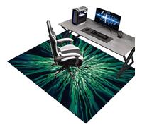 KQIEJUY Alfombra para Silla Gaming, Alfombrilla para Silla de Oficina, Alfombra Silla Escritorio Antideslizante 140 x 160 cm Alfombrilla para Silla para Suelos de Madera Dura, Laminado, Parquet