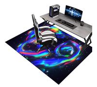 KQIEJUY Alfombra Silla Escritorio 90 x 100 cm, Alfombra Gamer, Alfombra Silla Gaming, Protector Suelo Silla Ruedas, Alfombrilla para Silla de Oficina Gaming, Alfombra para protección de Suelos Duros