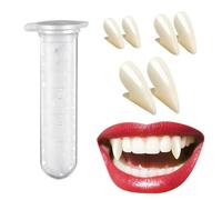 KQLHLHDYZ 3 Pares de Colmillos de Vampiro, Colmillos de Vampiro para Adultos, Dientes de Vampiro para Halloween para Cosplay, Accesorios de Halloween, Recuerdos para Fiestas, decoración