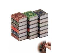 KQOZG 18 Libros en Miniatura para Casa de Muñecas 1:12, Colección Clásica y Detallada, Accesorios Antiguos para Escenas Realistas, Decoración Vintage para Biblioteca y Dormitorio