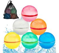 KQOZG 6 pezzi palloncini d'acqua riutilizzabili Giocattoli d'acqua estivi all'aperto per bambini e adulti