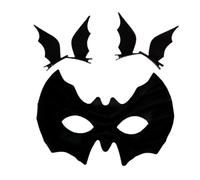 KQOZG Máscara de Murciélago y Pinzas para el Cabello, Set de Máscara de Halloween y Alas de Murciélago, Máscara Negra con Pinzas para el Cabello, Perfecto para Mascaradas, Carnaval, Cosplay y Fiestas