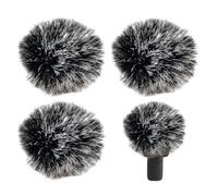 KQOZG Pantalla de viento para micrófono Lavalier Wind Muff, 3 piezas, filtro de viento peludo, para micrófono de solapa, peluda para exteriores, a prueba de viento (0,5cm-1,2cm)