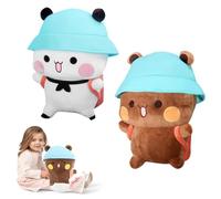 KQWVZ Peluche Bubu y Dudu, 2 Piezas Dudu Bubu Peluche, Peluche de Bubu y Dudu Oso y Panda, Juguete de Peluche Bubu y Dudu, Peluche de Bubu y Dudu, Regalos de Fiesta de Cumpleaños para Niños y Niñas