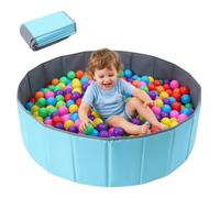 KQWVZ Piscina redonda plegable de 80 cm para bebés, para niños o mascotas, sin pelotas, color azul