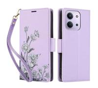 KQXG Funda para Xiaomi Redmi 15C 4G / Poco C85 - Carcasa de Cuero Sintético, Tapa Libro con Cierre Magnético, Cartera con Ranuras, Antigolpes con Interior de Silicona y Soporte -Púrpura