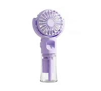 KQYTRBV 2-in-1 Handheld Misting Fan, Portable Battery Operated Personal with Mist, 3 Speeds & 180° Foldable Cooling, USB Rechargeable Mini Water Spray for Travel(Purple)