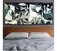 KQZVCU Guernica Famosas pinturas en lienzo Reproducciones Arte en lienzo Obras de arte de Picasso Cuadros de pared para sala de estar 55x110cm Sin marco