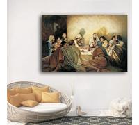 KQZVCU La última cena Da Vinci pintura famosa sobre lienzo carteles e impresiones cuadro artístico de pared para decoración de sala de estar 50x70cm sin marco