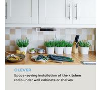 KR-140 Bluetooth Radio de cocina Función manos libres DAB+ Iluminación LED Blanco