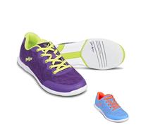 KR Strikeforce Bowling - Zapatos de bolos (suela deslizante por ambos lados, deportivos), color, Morado y amarillo., 38 EU