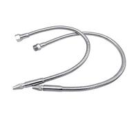 Kraanaansluitingen Flexibele slangen, Tubo de enfriamiento flexible de metal de 1/2, 1/4 y 3/8 pulgadas for agua, aceite y refrigerante.(Outer Thread 3/8,500mm)