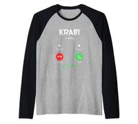 Krabi está Llamando y Debo IR a Tailandia de Viaje Camiseta Manga Raglan