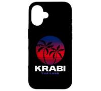 Krabi Tailandia Retro Sunset Beach Design Thai Souvenir Carcasa para iPhone 16