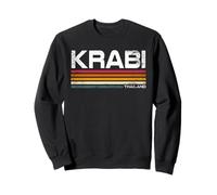 Krabi Tailandia Vintage Retro Viaje Rayas Isla Diseño Sudadera
