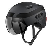 KRACESS KRS-S1 - Cascos de Bicicleta para Hombre, Cascos Inteligentes para Adultos con cámara Deportiva 1080P 60 fps, Antena Dual, Bluetooth, Casco de Bicicleta para Mujer (L-22-24.4 Pulgadas, Negro
