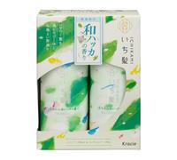 Kracie - Ichikami Refreshing Shampoo & Conditioner Pair Set - 450ml + 450g - Japanese Mint Scent