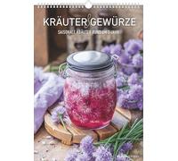 Kräuter & Gewürze 2026 - Bildkalender A3 (29,7x42 cm) - Herbs & Spices - mit Feiertagen (DE/AT/CH) und Platz für Notizen - Wandplaner - Küchenkalender