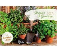 Kräuter und Gewürze 2027: Broschürenkalender mit 12 Rezepten und Infos. Format 42 x 29 cm inklusive Ferienterminen.