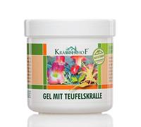 Kräuterhof Gel con harpagofito para cuidados refrescantes y masaje relajante, con extracto de raizes de harpagofito y eucalipto, mentol y canfer bote de 250 ml sellado con aluminio
