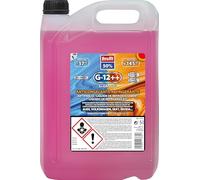 krafft Anticongelante Coche Rosa G12++, Líquido Refrigerante con Tecnología Híbrida - 5 L