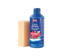 Krafft Lava Encera Coche + Esponja, 2 en 1 Champú con Cera Abrillantadora para Carrocería 1 L