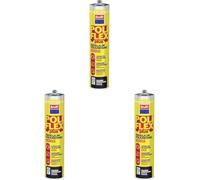Krafft Sellador Adhesivo Poliflex - Masilla Poliuretano - Adhesivo de Montaje - Color Blanco - 300 gr (Paquete de 3)