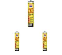 Krafft Sellador Adhesivo Poliflex - Masilla Poliuretano - Adhesivo de Montaje - Color Marrón - 300 gr (Paquete de 3)