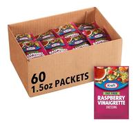 Kraft Raspberry Vinegrette Dressing, Fat Free, 1.5-Ounce Packages (Pack of 60)