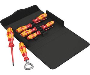 Kraftform 100 iS/7 Set 2 Juego de destornilladores con diámetro de varilla reducido, 7 piezas