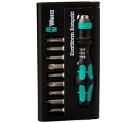 Wera 05056653001 Kraftform Kompakt 10, Destornillador con surtido de puntas, 10 piezas