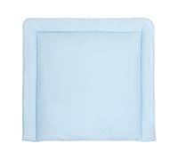 KraftKids BBH112-78 - Cambiador de pañales en pequeñas hojas, color azul claro sobre blanco, base para cambiar pañales, 78 x 78 cm (ancho x fondo), cojín cambiador, multicolor, 840 g