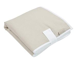 KraftKids Cambiador de viaje en lino natural marrón, 60 cm x 60 cm, cambiador para viajes con amor hecho a mano en la UE