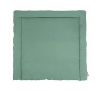 KraftKids Cambiador en doble crepp verde jade, 78 x 78 cm (ancho x profundidad), cojín cambiador