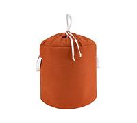 KraftKids Cesta de almacenamiento de juguetes de doble crepé, color rojo otoñal, con cordón y asa.