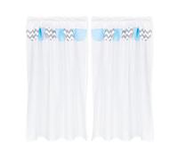 KraftKids - Cortinas de litera, diseño de lunares, color azul claro y gris
