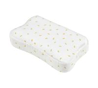 KraftKids Funda de almohada para dormir adecuada para Blackroll Recovery Pillow, 30 × 50 × 11 cm, muselina de limones amarillos de 100% algodón, hipoalergénica, lavable, hecha a mano EU