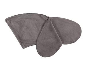 KraftKids Funda de cojín de lactancia de pana ancha, gris, funda de cojín de lactancia, longitud borde exterior 190 cm, funda de cojín de lactancia con amor hecha a mano en la UE