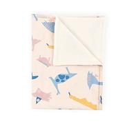 KraftKids - Manta para bebé en muchos colores y diseños diferentes, 70 cm x 100 cm, manta de forro polar con amor, hecha a mano en la UE Zoe´s Dinosaurier auf Beige