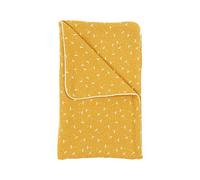 KraftKids Manta para bebé en muselina de color amarillo con diente de león, 70 cm x 100 cm, 100% muselina con amor, hecha a mano en la UE