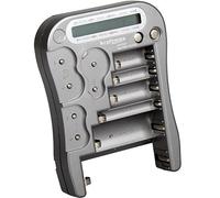 Kraftmax - Dispositivo comprobador universal de batería y cargador con pantalla LCD, nueva versión MW333 / LX5900 con pilas de botón