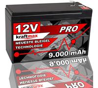 kraftmax Industrial Pro - Batería de plomo (12 V/9 Ah)