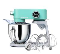 Kraftsman Robot de cocina, amasadora para masa de pan, carcasa de metal, 8 niveles con temporizador, cuenco de 5 L, 4 cabezales de acero inoxidable (Azul)