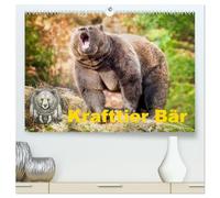 Krafttier Bär (hochwertiger Premium Wandkalender 2026 DIN A2 quer), Kunstdruck in Hochglanz: Der Bär - Symbol für Stärke, Weisheit und innere Ruhe. ... und finde Balance und Schutz in jedem Bild.