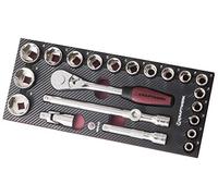 Kraftwerk Tools 4903-03 Bandeja EVA3 llaves de vaso 1/2", 22 pzs.