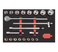 Kraftwerk Tools 105.502.030 PRO LINE EVA 3/4" llave de vaso 60x40 cm 21 pzas.